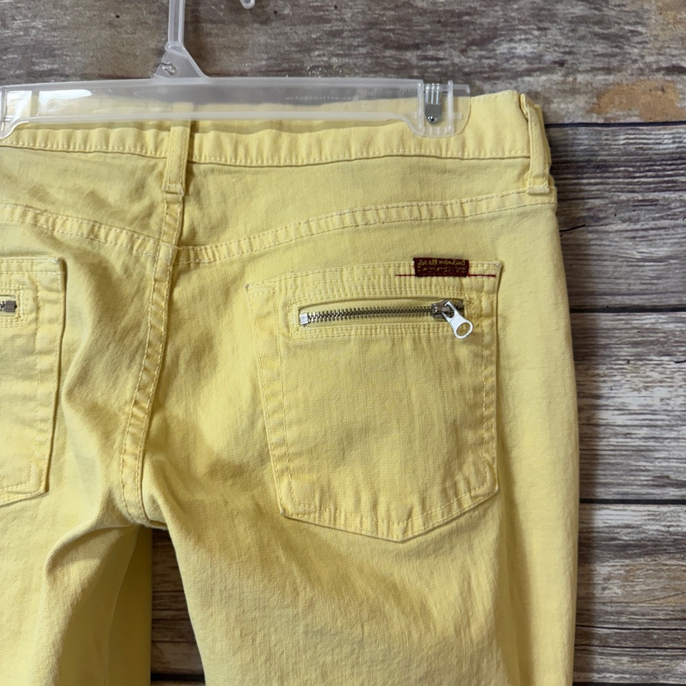 7 For All Mankind Yellow Skinny Jeans